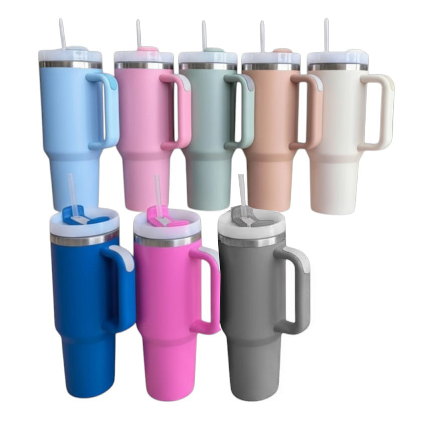 1200ml Tumbler with Handle & Straw Lid