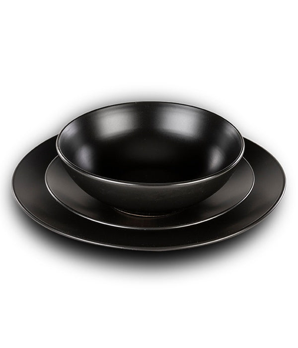 18pc Black Dinner Set