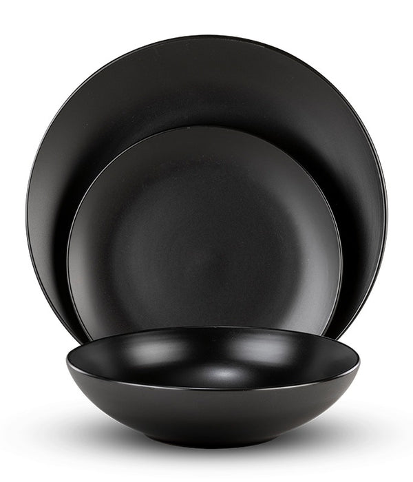 18pc Black Dinner Set