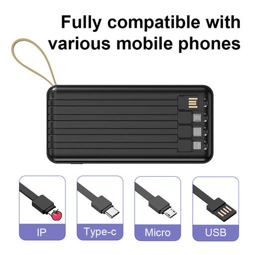 20000Mah Power Bank With Lanyard And LED Torch