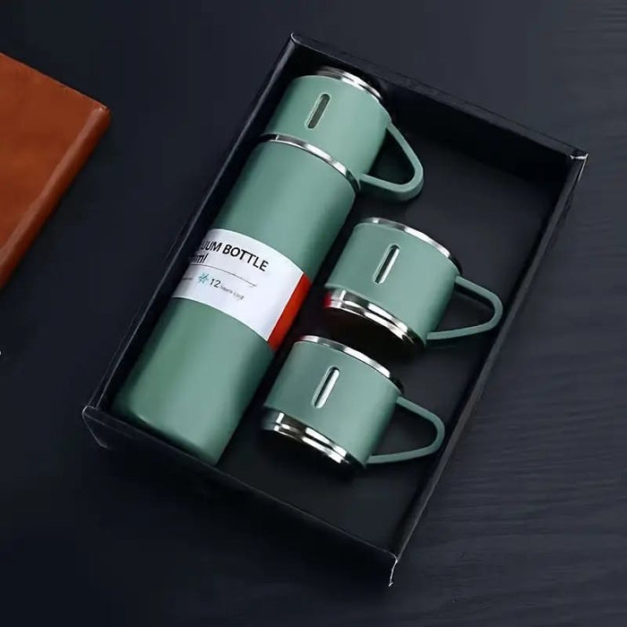 3 Piece Flask & Cup Sets