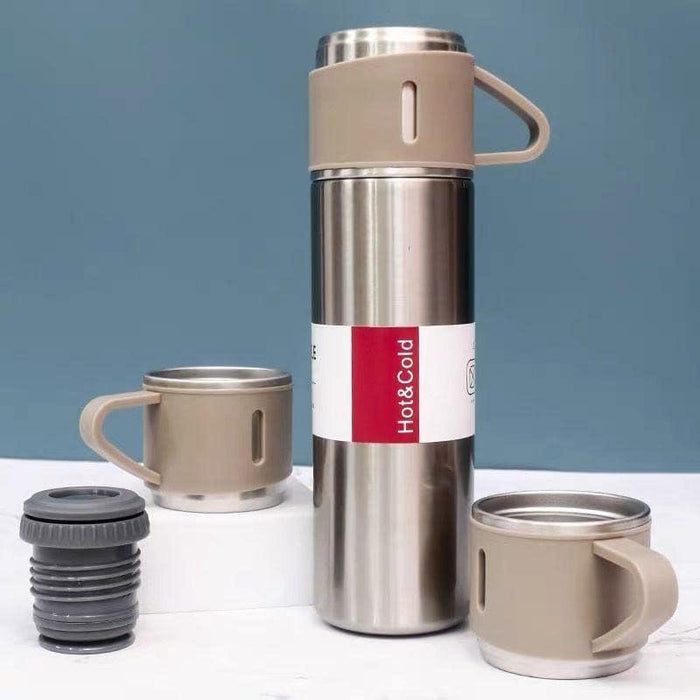 3 Piece Flask & Cup Sets