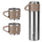 3 Piece Flask & Cup Sets