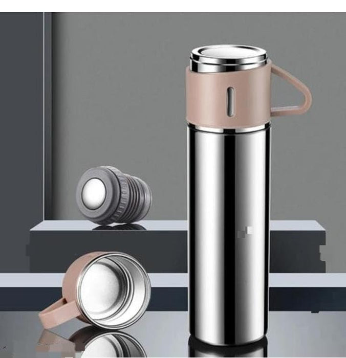 3 Piece Vacuum Insulated Thermal Flask & Cup Sets