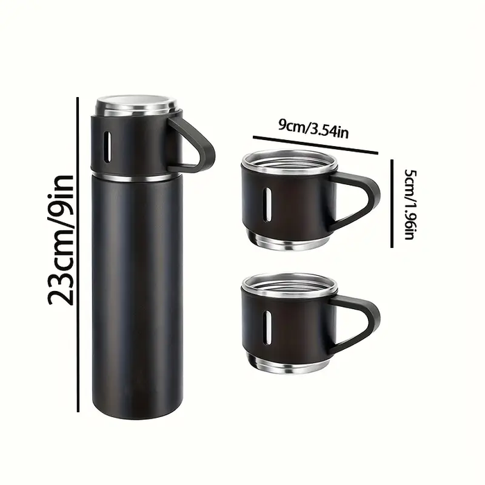 3 Piece Flask & Cup Sets