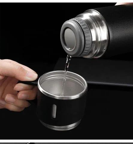 3 Piece Vacuum Insulated Thermal Flask & Cup Sets