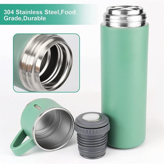 3 Piece Vacuum Insulated Thermal Flask & Cup Sets