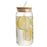 Set of 4 500ml Glass Tumbler with Wooden Lid and Glass Straw