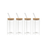 Set of 4 500ml Glass Tumbler with Wooden Lid and Glass Straw