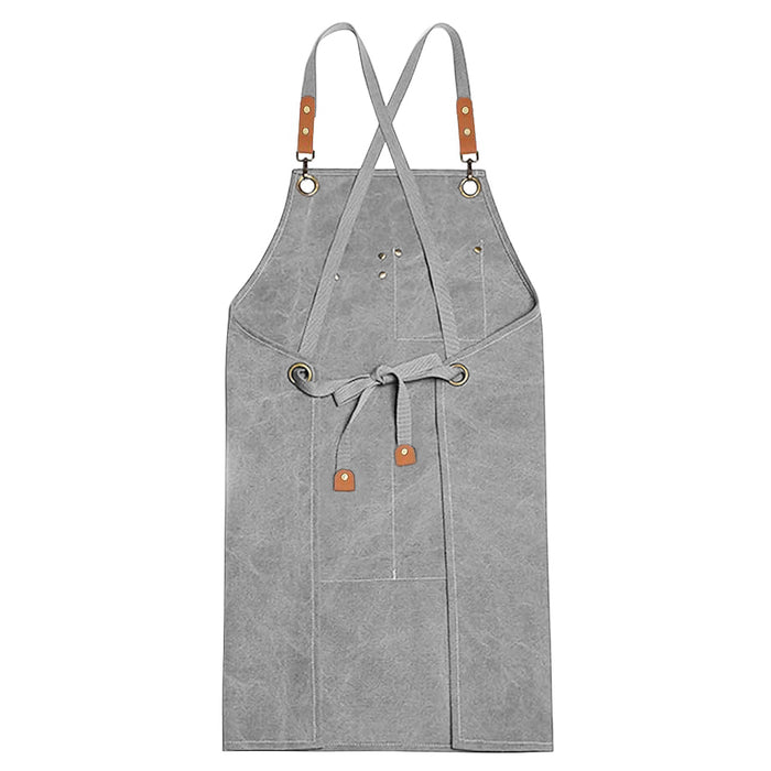 Cross Back Apron with 3 Pockets