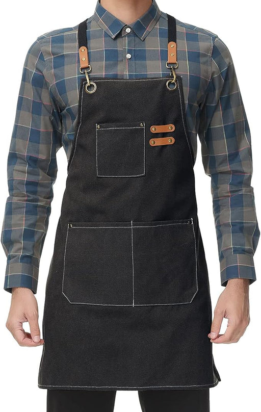 Cotton Canvas Cross Back Apron