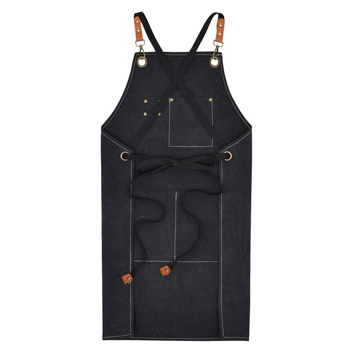 Cross Back Apron with 3 Pockets