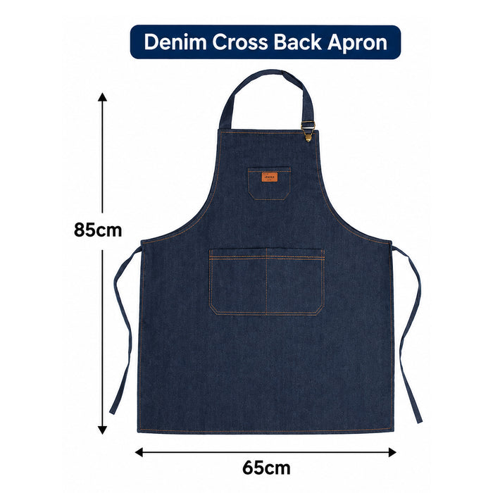 Denim Cross-Back Apron