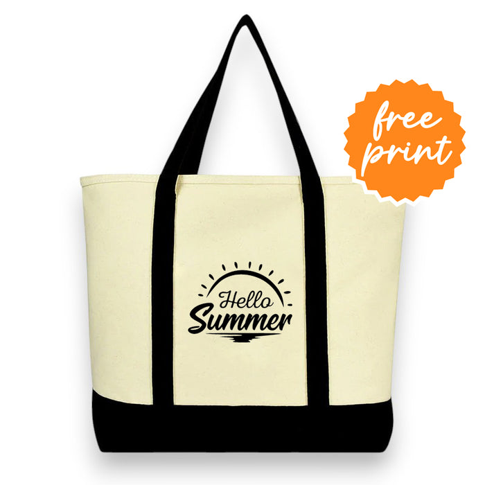 Beach Cotton Tote Bags