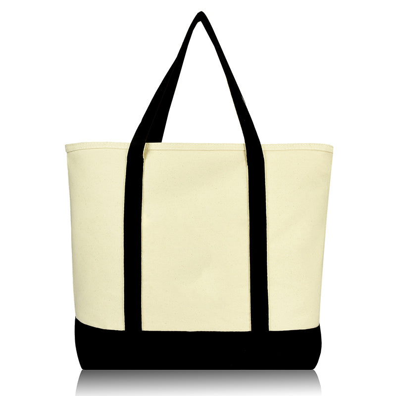 Two Tone Beach Cotton Tote Bag