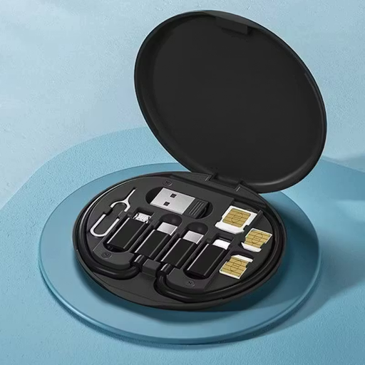 Multifunctional Portable 6 in 1 Fast Charging USB Data Cable Set