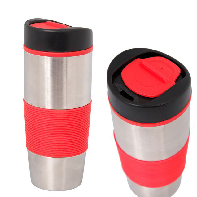 Grip & Go Steel & Plastic Double Wall Tumbler