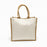 Large Jute Cotton Shopper Tote