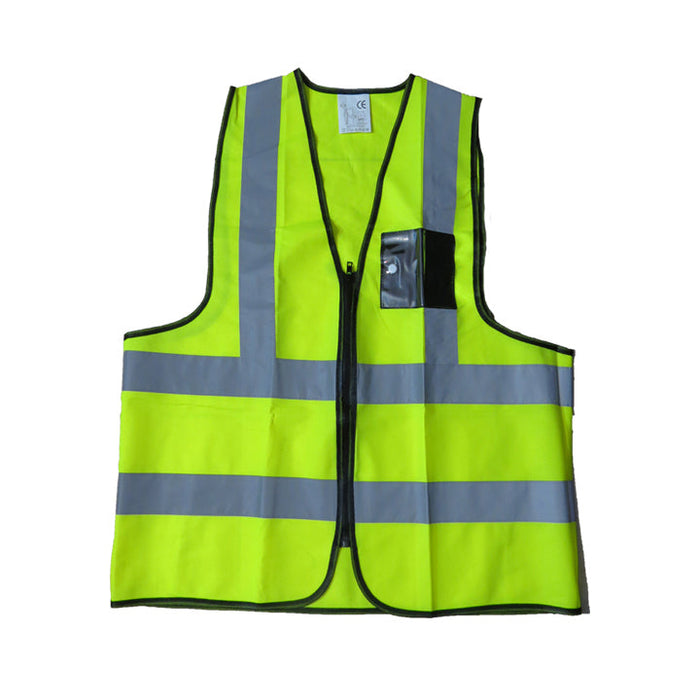 Reflective Vest with Zip & ID Pocket — Bagazio Promotions