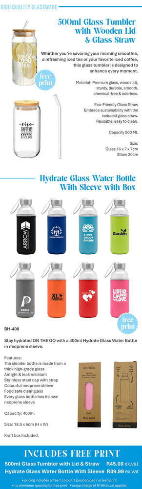 High Qualty Glass Bottles & Tumblers