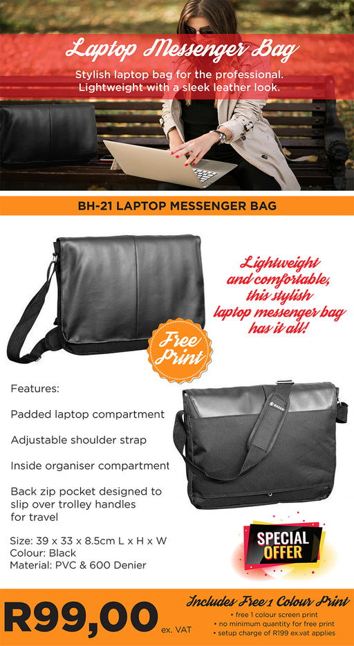 Sleek Laptop Messenger Bag