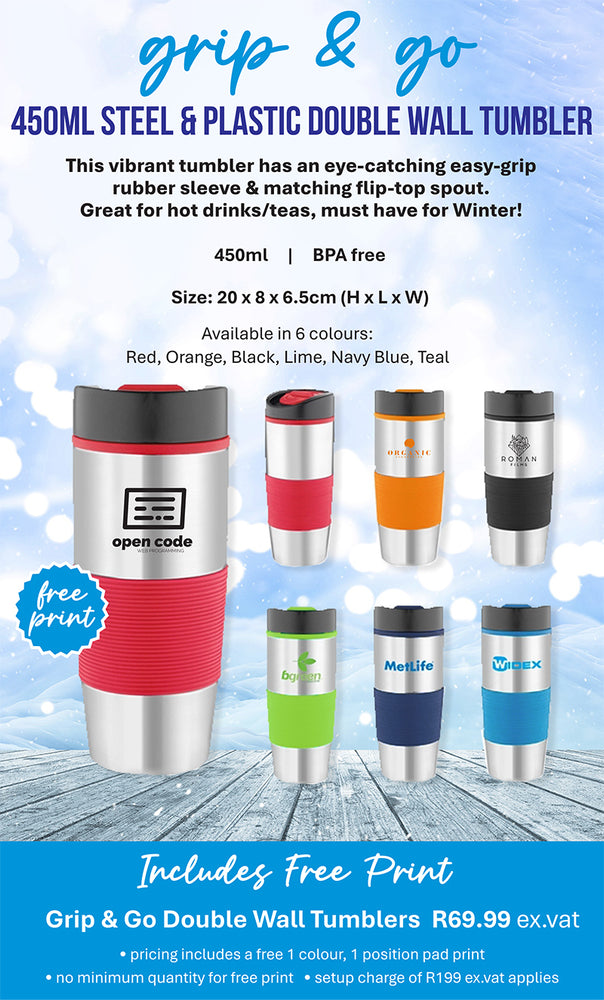 Grip & Go Double Wall Tumblers