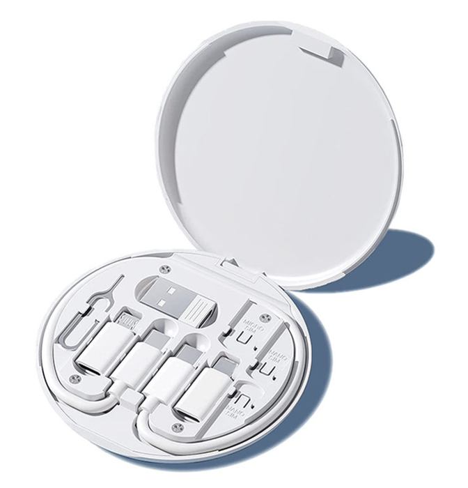 Multifunctional Portable 6 in 1 Fast Charging USB Data Cable Set