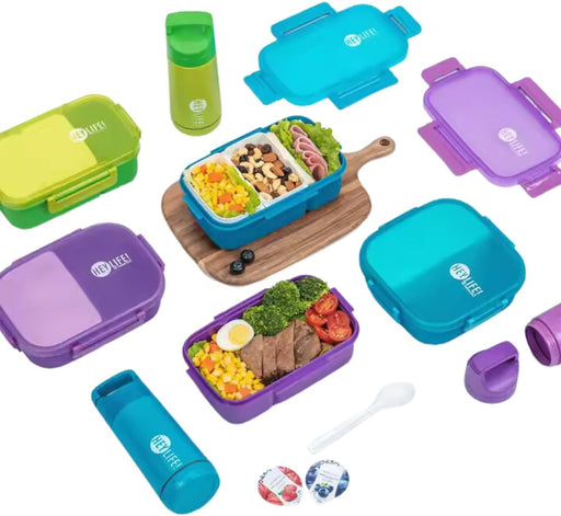 Plastic lunch box with 350ml Water Bottle Set