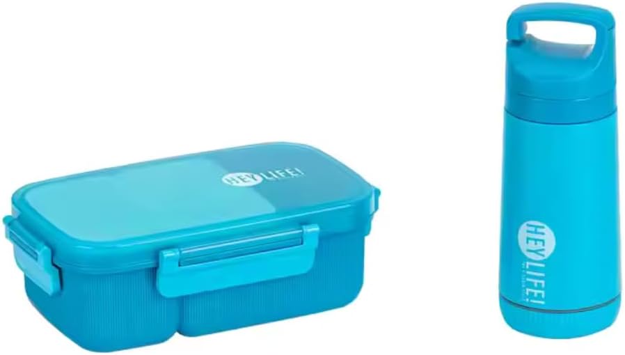 Plastic lunch box with 350ml Water Bottle Set