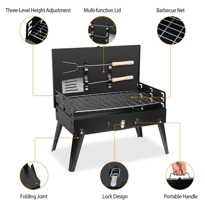 Portable Charcoal Braai Foldable Suitcase