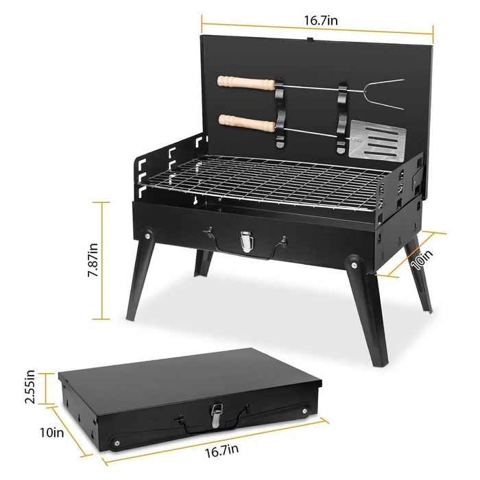 Portable Charcoal Braai Foldable Suitcase