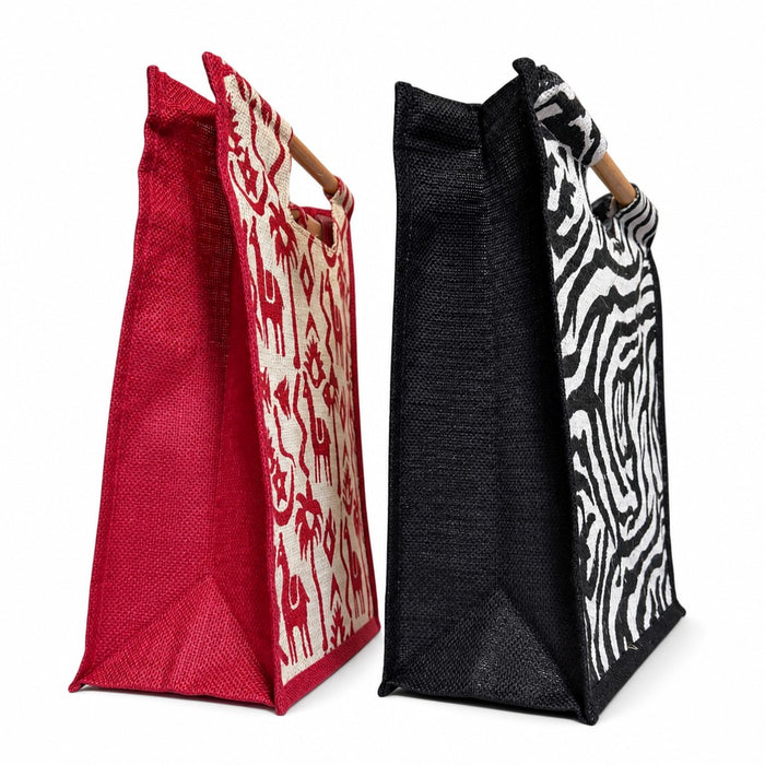 Wooden Handle Jute Bag