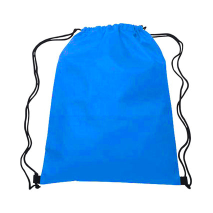 Blue Polyester Drawstring Bags