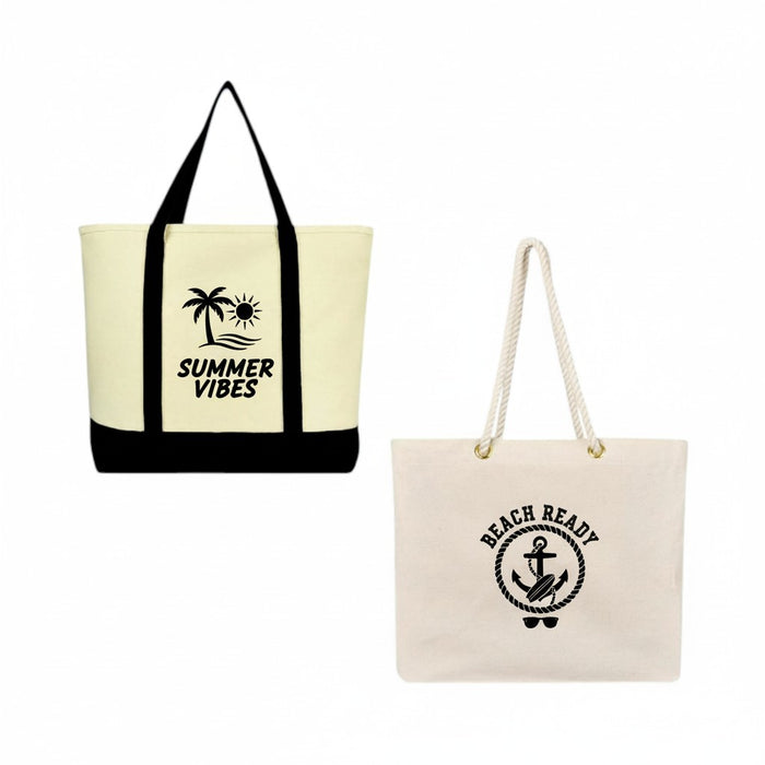 Beach Cotton Tote Bags