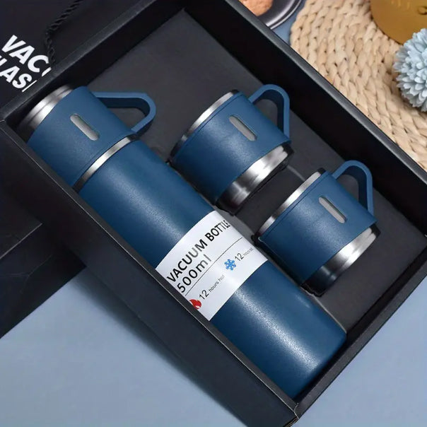 Stainless Steel Thermo Vacuum Insulated Flask Set