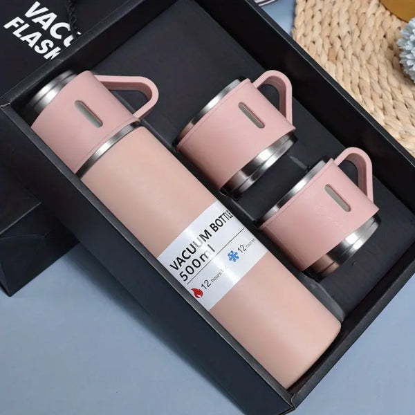 Stainless Steel Thermo Vacuum Insulated Flask Set