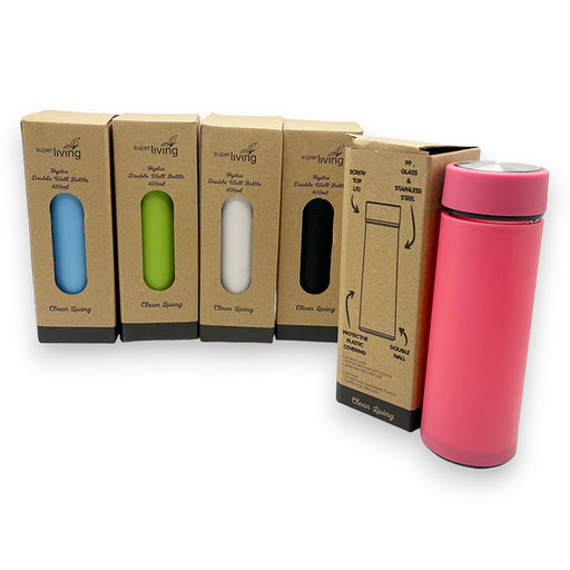 Hydra Glass & Plastic Double-Wall Water Bottle