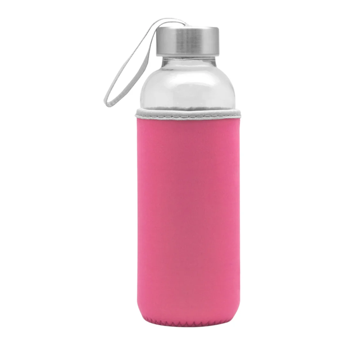 Hydrate Glass Water Bottle With Sleeve with Box