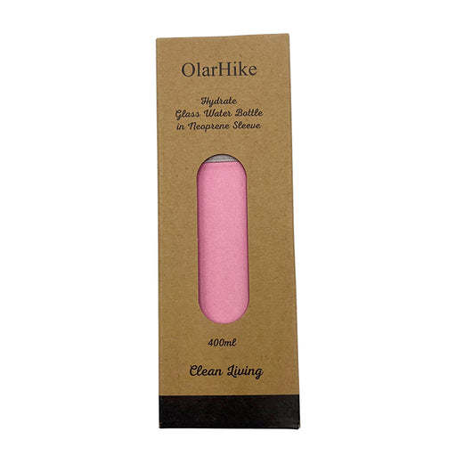 Hydrate Glass Water Bottle With Sleeve with Box