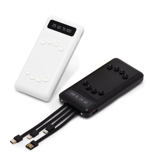 10000mAh Power Bank with 4 Output Cables