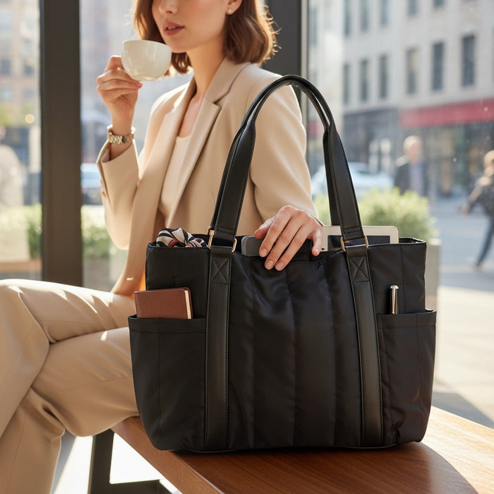 Black Work Tote Bag